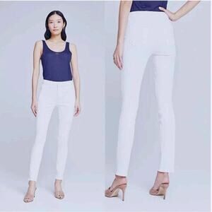 Women's 25 L'AGENCE Harrison White Jeans High Rise Slim Straight NWT